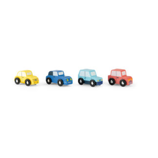 Moulin Roty Set of 4 Wooden Cars Avenue du Moulin (725732)