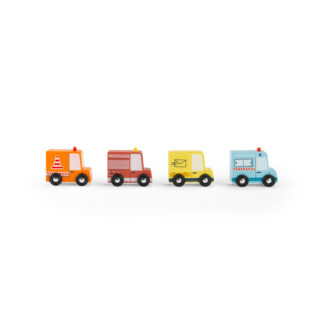 Moulin Roty Set of 4 Wooden Trucks Avenue du Moulin (725733)