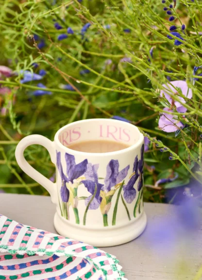 Emma Bridgewater Blue Iris 1/2 Pint Mug - Image 2