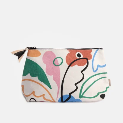 Caroline Gardener Abstract Botanical Coated Canvas Beauty Bag