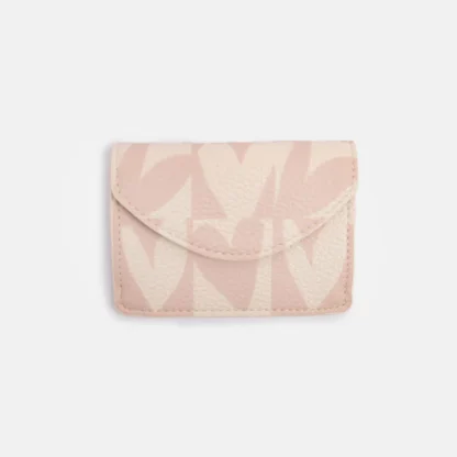 Caroline Gardener Pink Checkmate Hearts Cardholder Coin Purse