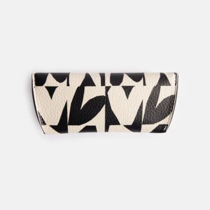 Caroline Gardener Mono Checkmate Hearts Flap Glasses Case - Image 3